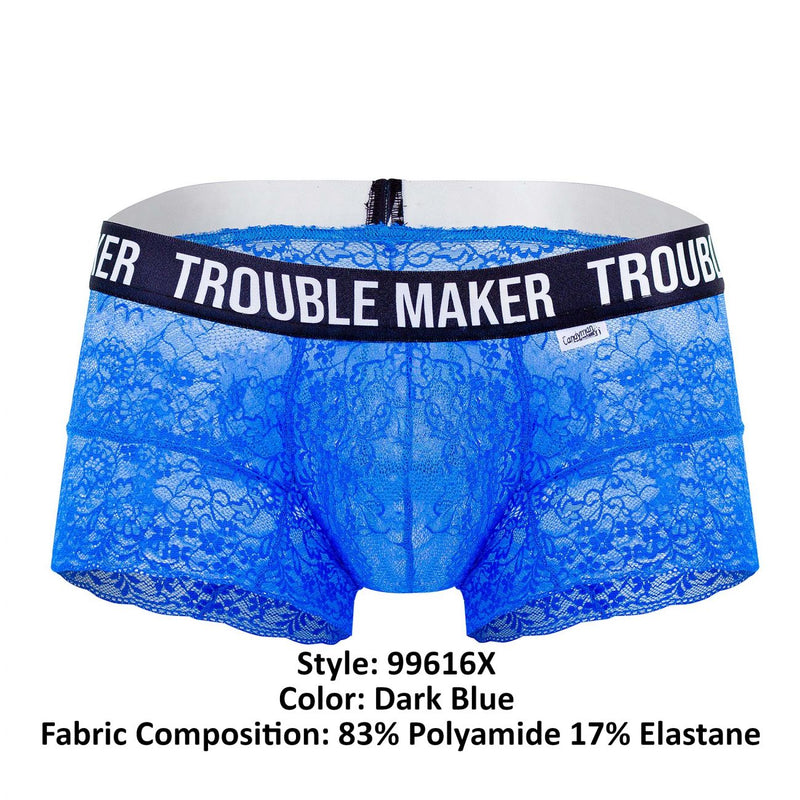 Candyman 99616x Trouble Maker Lace Trunks Color Blue foncé