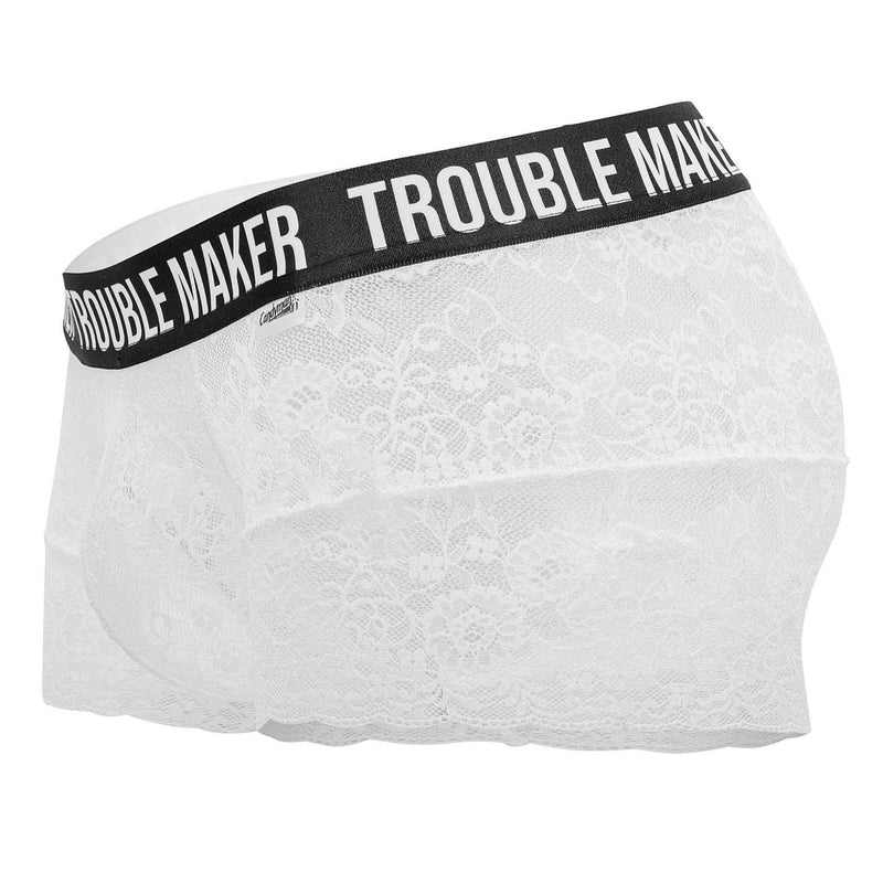 CandyMan 99616X Trouble Maker Lace Trunks Color White