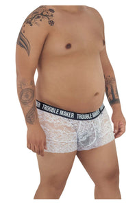 CandyMan 99616X Trouble Maker Lace Trunks Color White