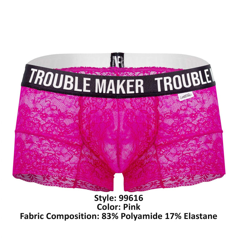 CandyMan 99616 Trouble Maker Lace Trunks Color Pink