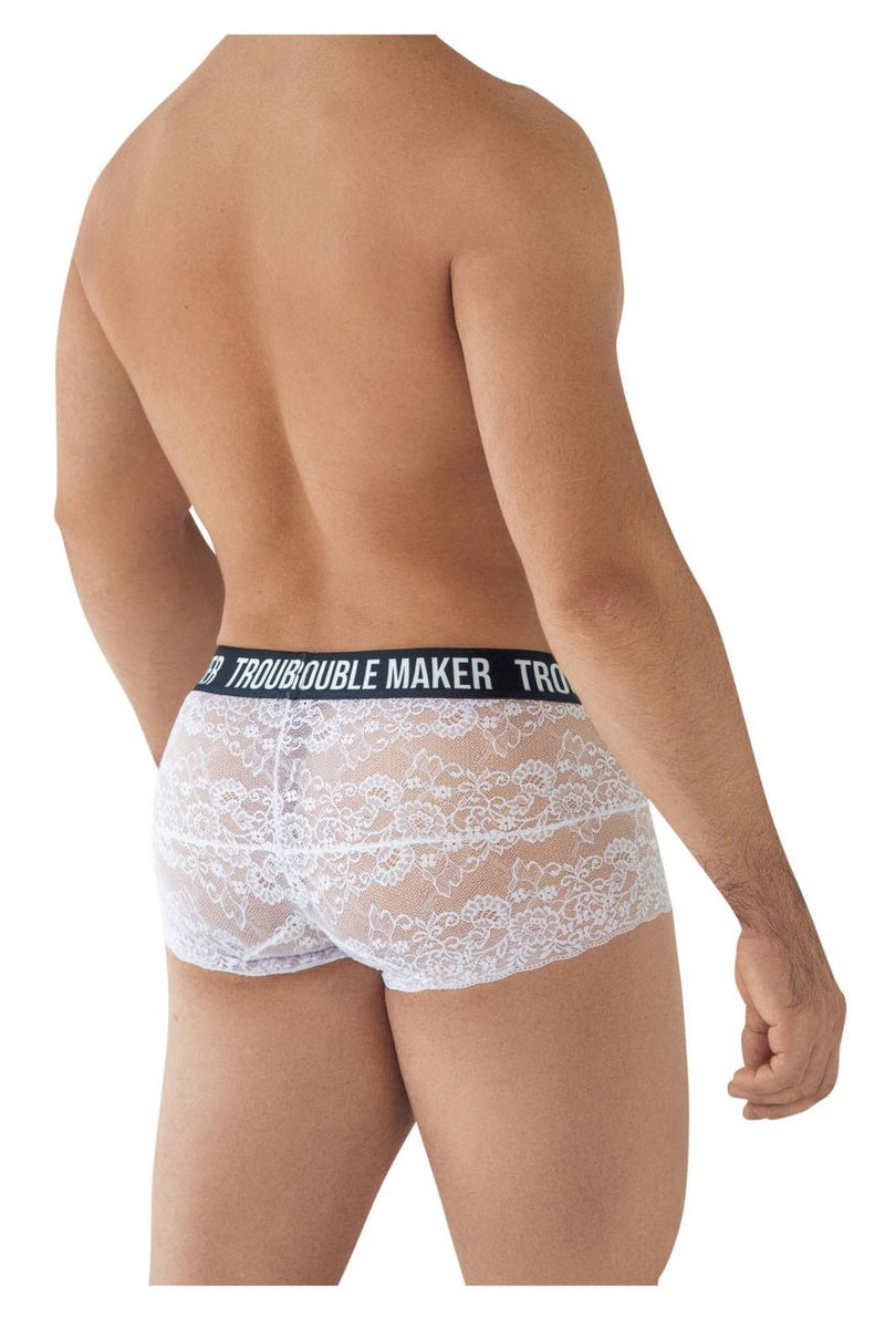 Candyman 99616 Trouble Maker Lace Trunks color blanco