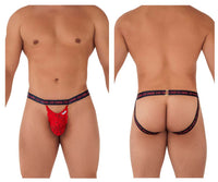 Candyman 99619 Arrêtez de regarder la couleur jockstrap de dentelle rouge