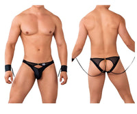 Candyman 99621 Chaîne et poignets Jockstrap Color noir