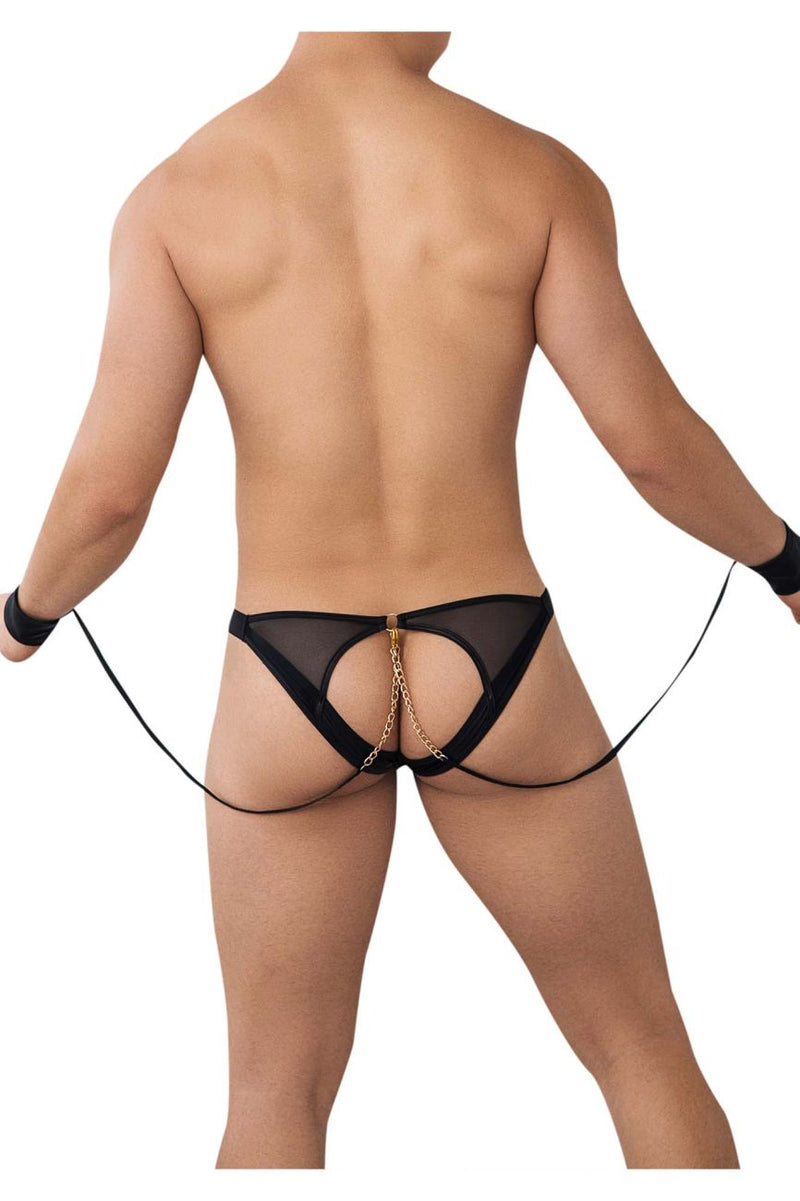 Candyman 99621 Chaîne et poignets Jockstrap Color noir