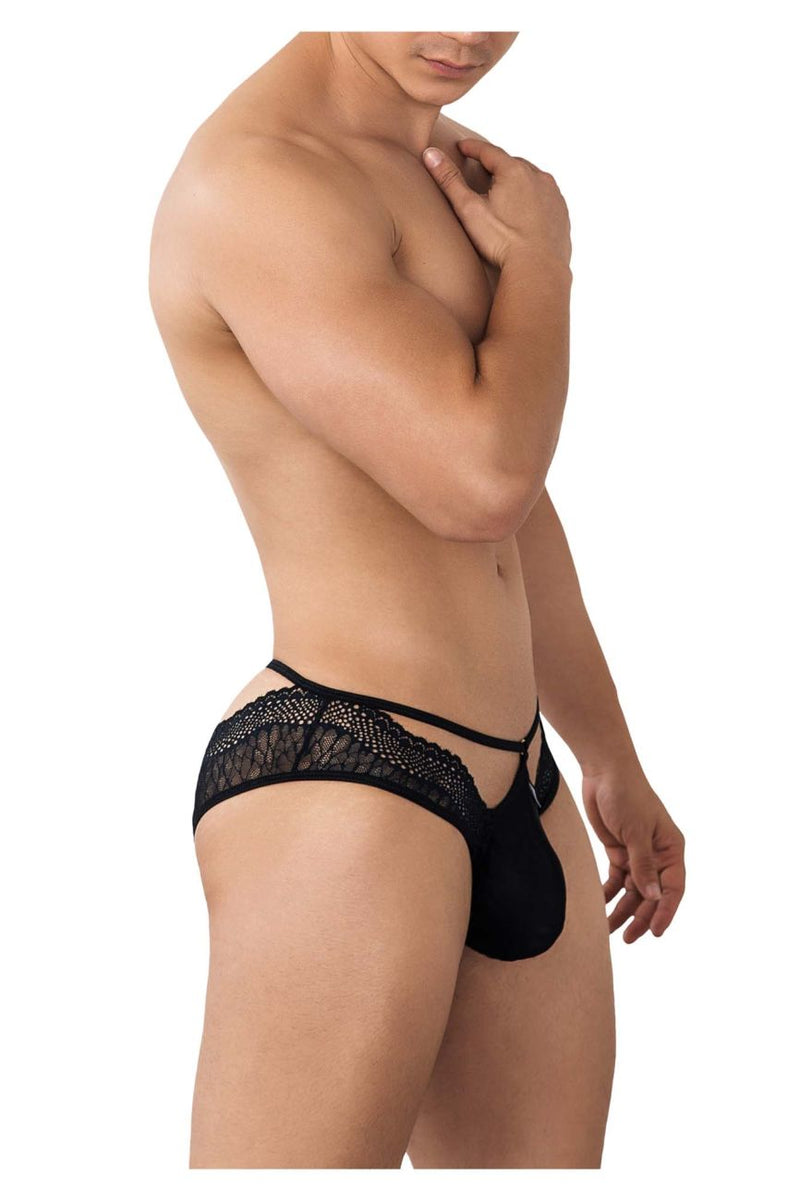 Candyman 99624 Briefs de encaje color negro