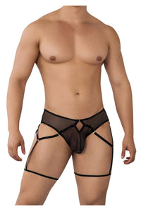 Candyman 99625 Mesh Garter Briefs Color negro