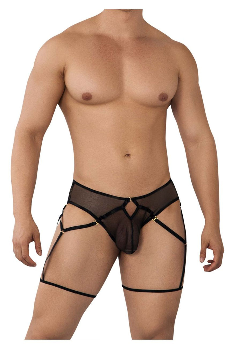 Candyman 99625 Mesh Garter Briefs Color noir