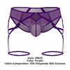 Candyman 99625 Mesh Garter Briefs Color Purple