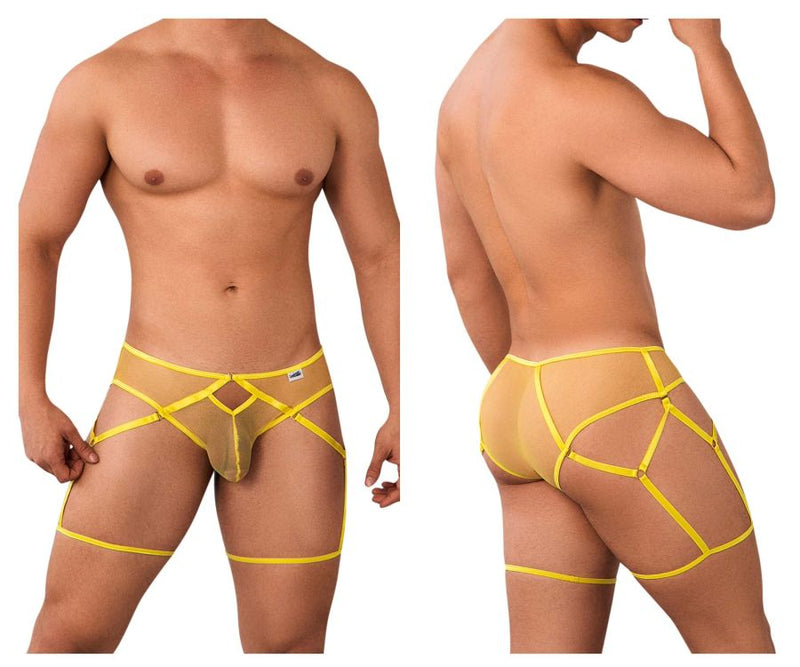 Candyman 99625 Mesh Garter Briefs Color Jaune