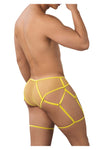 Candyman 99625 Mesh Garter Briefs Color Jaune