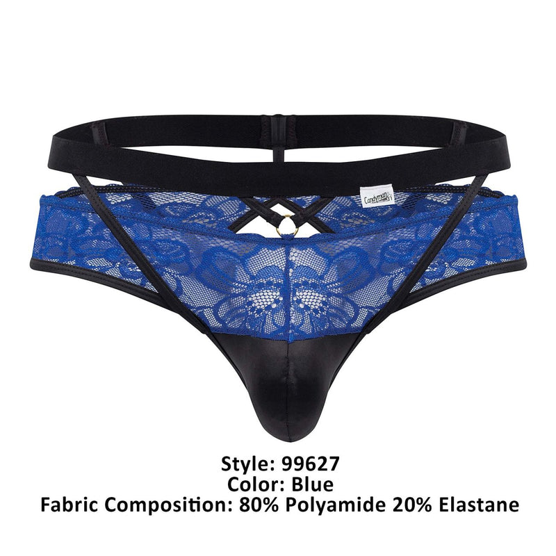 Candyman 99627 en dentelle Jockstrap Color bleu