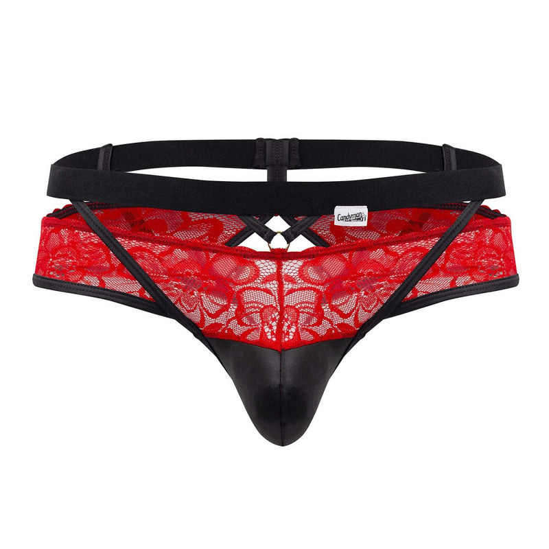 Candyman 99627 Color de Jockstrap de encaje rojo