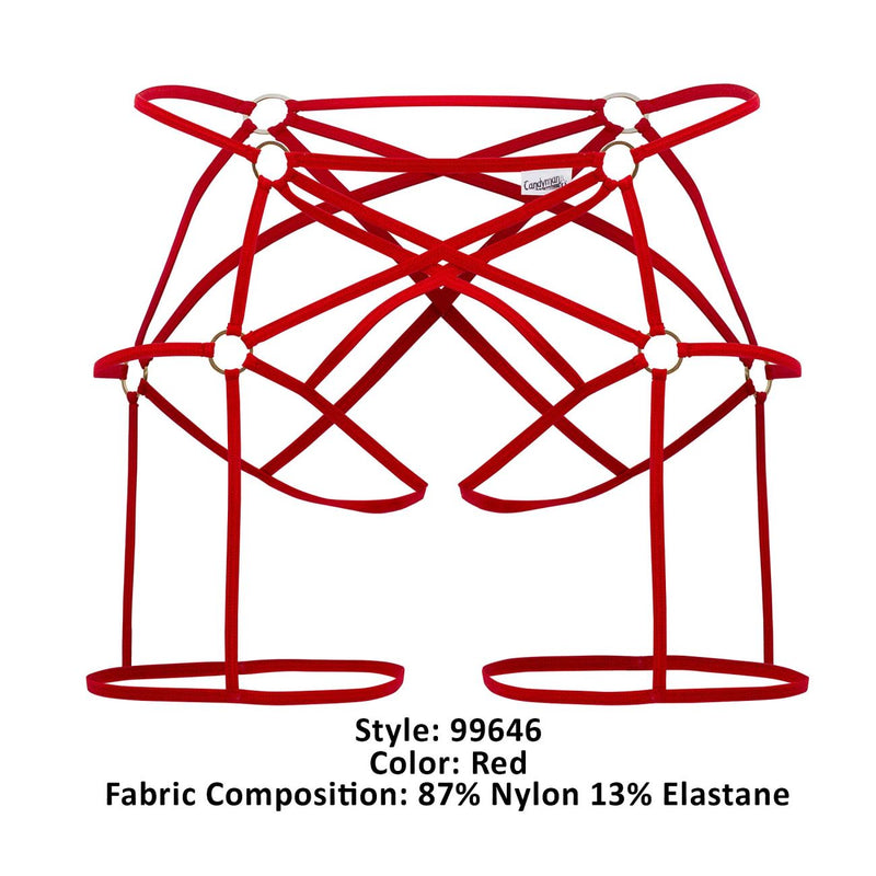 Candyman 99646 Cage Jockstrap颜色红色
