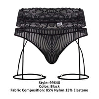 Candyman 99648 Garter Thongs Color noir