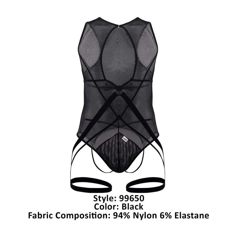 CandyMan 99650 Mesh Bodysuit Color Black