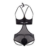 CandyMan 99653 Mesh Bodysuit Color Black