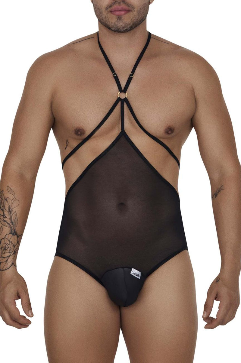 CandyMan 99662 Tulle Bodysuit Color Black