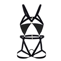 Candyman 99665 Harness Bodysuit Color Black