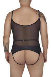 CandyMan 99670X Harness Bodysuit اللون أسود