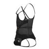 CandyMan 99670X Harness Bodysuit اللون أسود