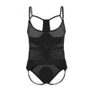 CandyMan 99670X Harness Bodysuit اللون أسود