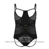 CandyMan 99670X Harness Bodysuit اللون أسود