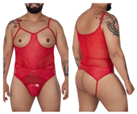 CandyMan 99670X Harness Bodysuit اللون الأحمر