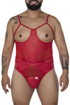 CandyMan 99670X Harness Bodysuit اللون الأحمر