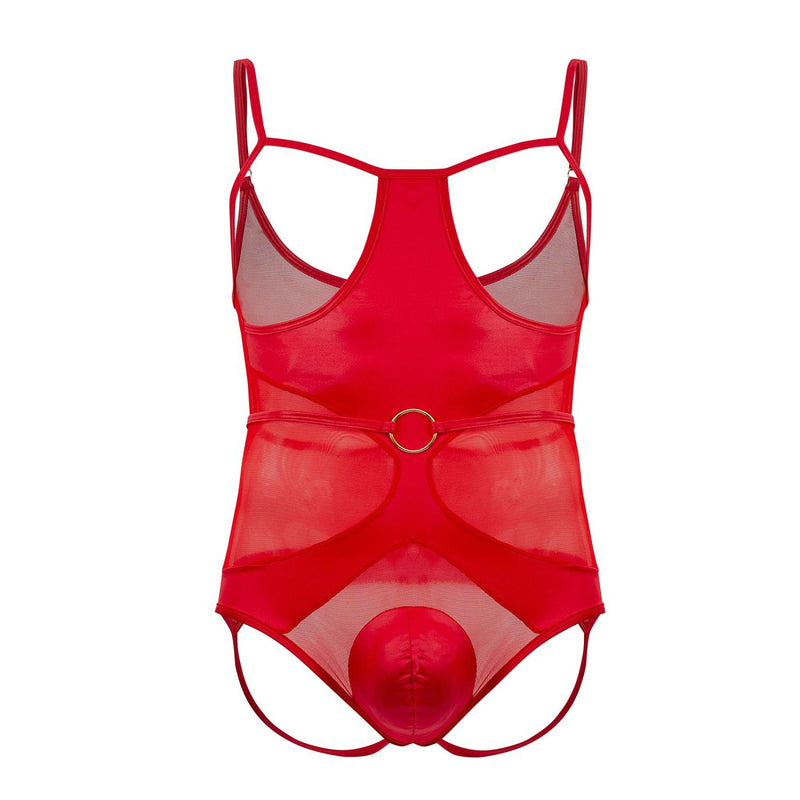 CandyMan 99670X Harness Bodysuit Color Red