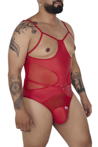 CandyMan 99670X Harness Bodysuit اللون الأحمر