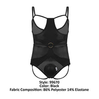 Candyman 99670 Harness Bodysuit Color Black