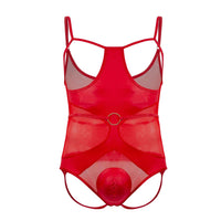 CandyMan 99670 Harness Bodysuit اللون الأحمر