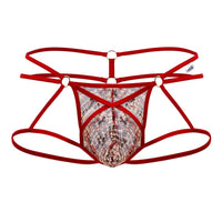 Candyman 99671 Lace Jock tangas Color Rojo