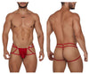 Candyman 99671 Lace Jock Thongs Color Red