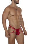 Candyman 99671 Lace Jock Thongs Color Red