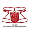 Candyman 99671 Lace Jock Thongs Color Red