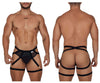 مجموعة CandyMan 99675 Garter Jock مكونة من قطعتين باللون الأسود