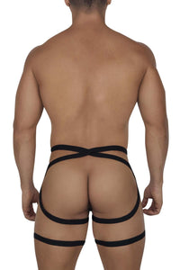 Candyman 99675 Garter Jock Color de dos piezas Negro