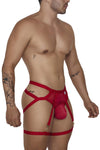 Candyman 99675 Garter Jock Two Piece Set Color rouge