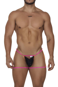 CandyMan 99678 Garter Thongs اللون النيون الأسود