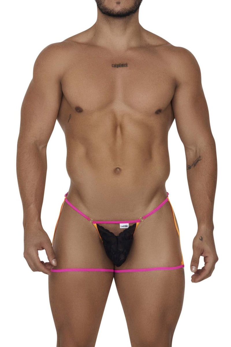 Candyman 99678 Garter Thongs Color Neon-Black