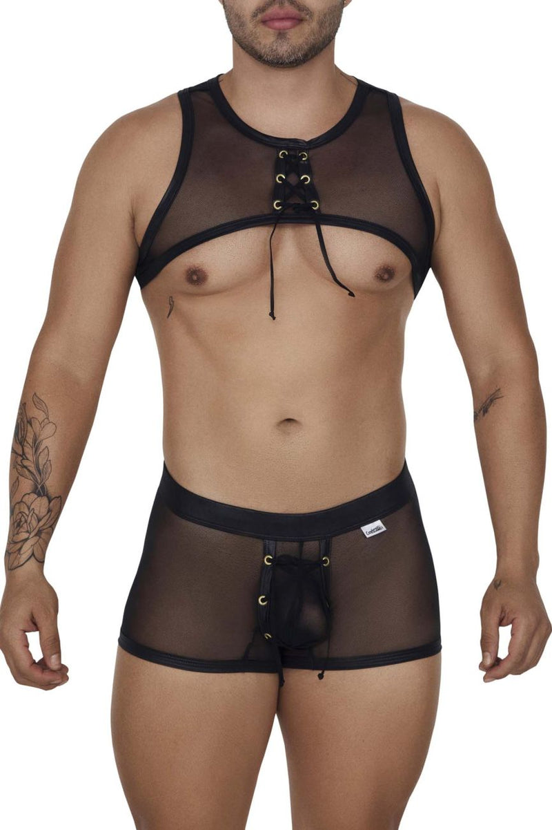 Candyman 99680 HARNESS Trunks Two Piece Set Color Black