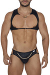 مجموعة CandyMan 99682 Harness Jock مكونة من قطعتين باللون الأسود