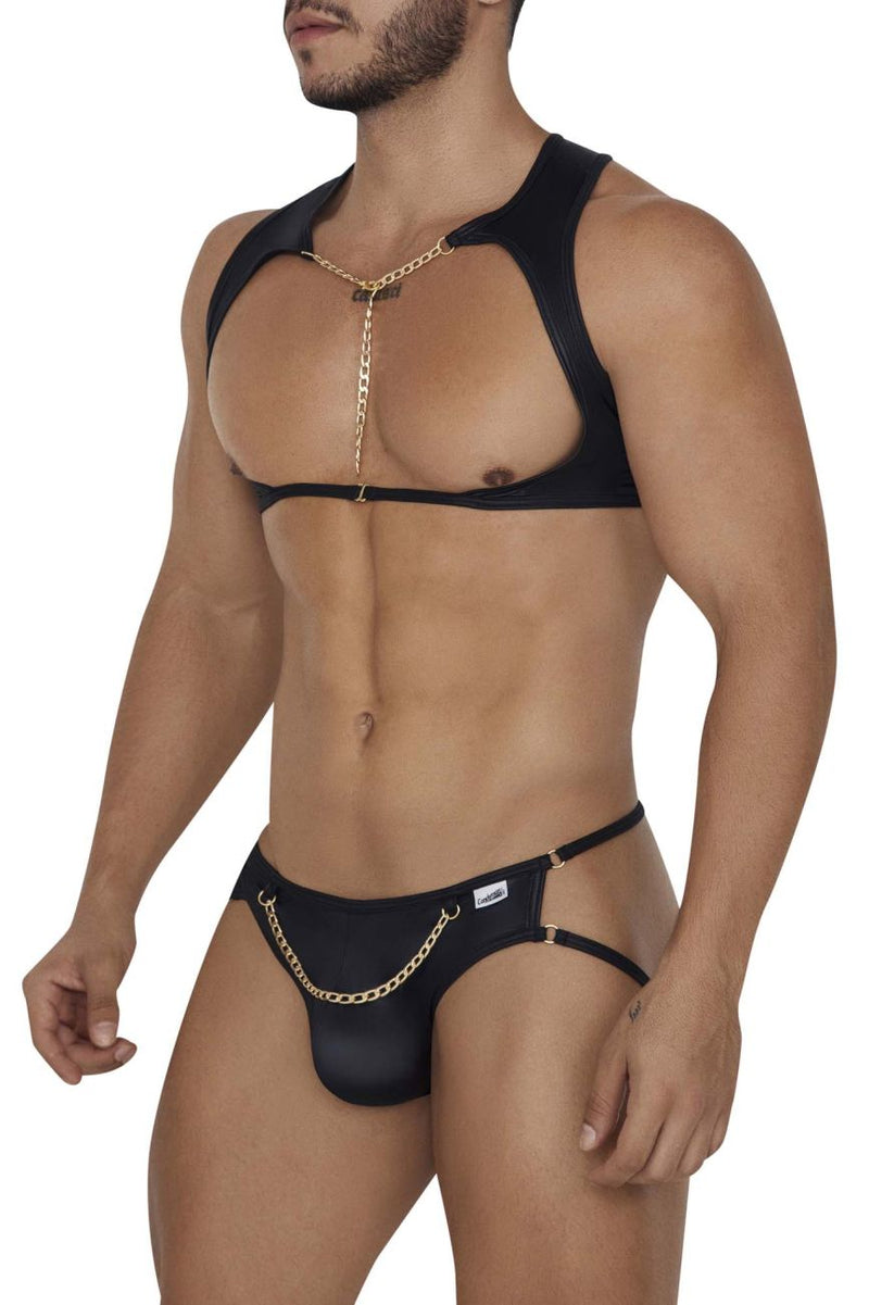 مجموعة CandyMan 99682 Harness Jock مكونة من قطعتين باللون الأسود