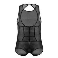 Candyman 99683X Tul Bodysuit Color Negro