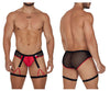 Candyman 99684 Garter Briefs Couleurs noir-rouge