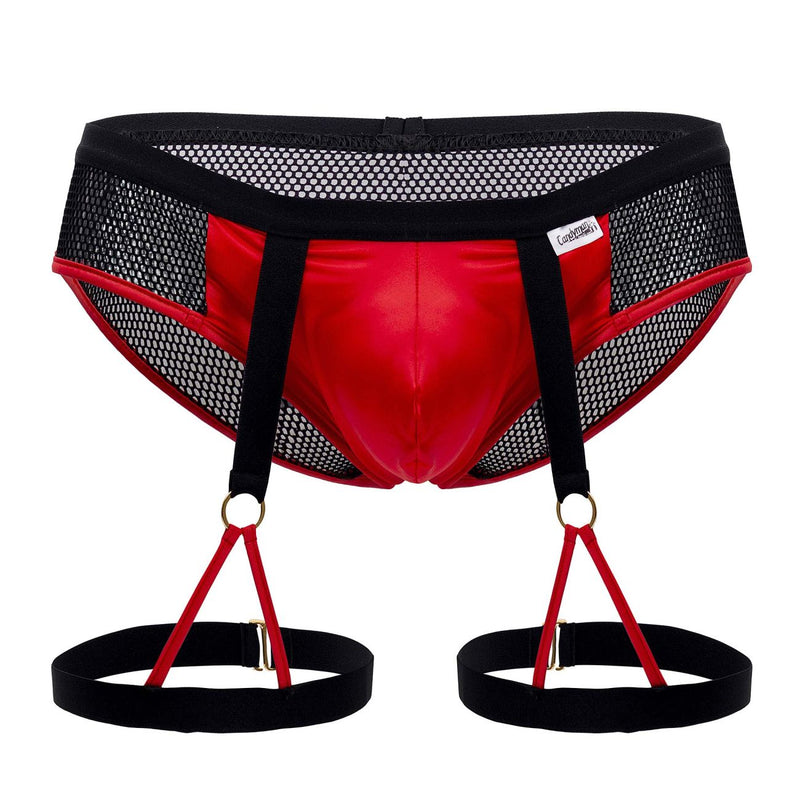 Candyman 99684 Garter Briefs Couleurs noir-rouge