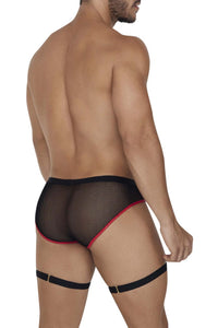 Candyman 99684 Garter Briefs Color Black-Red