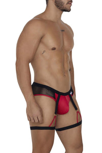 Candyman 99684 Garter Briefs Couleurs noir-rouge