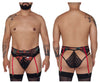 Candyman 99688X Garter tangas de dos piezas Color negro